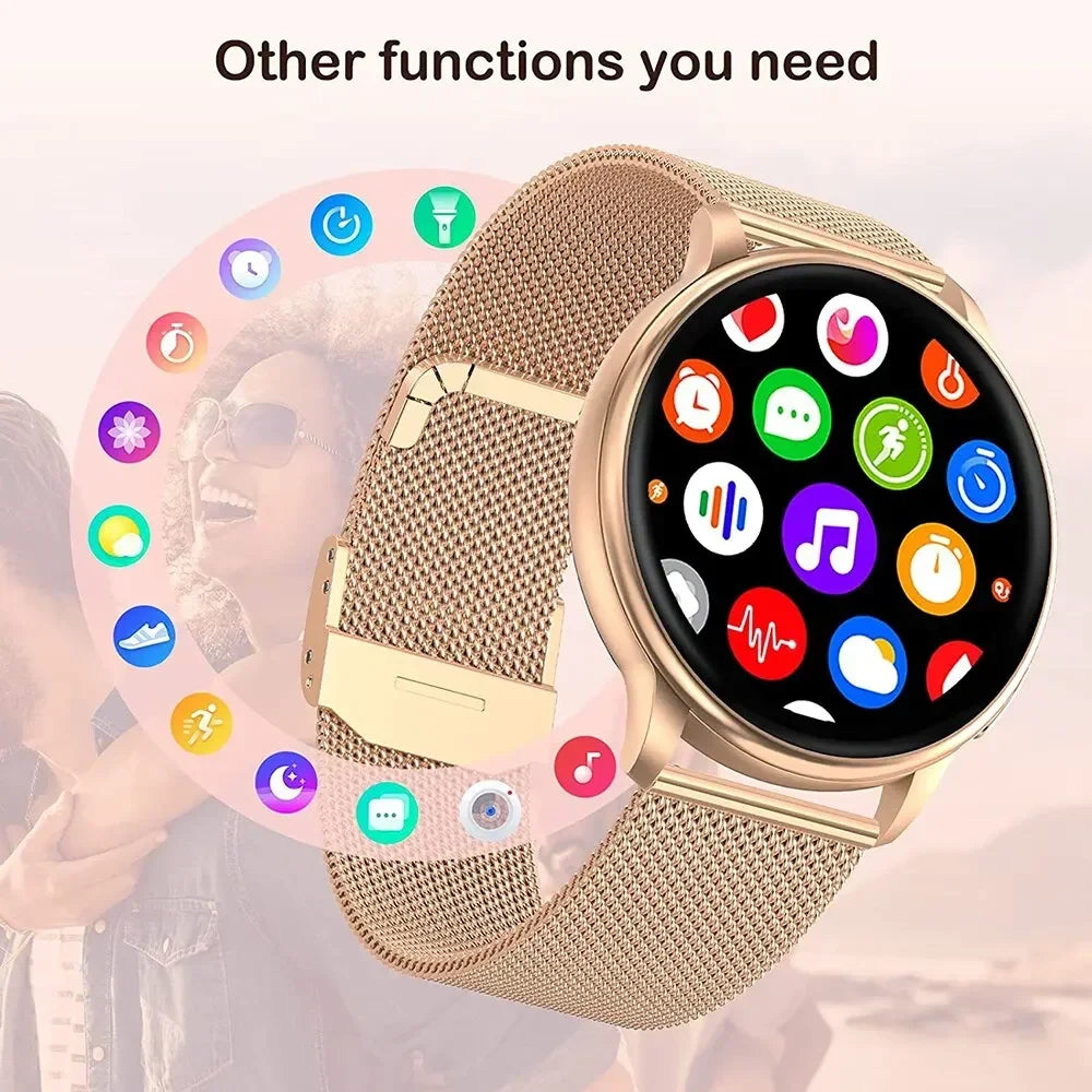 Xiaomi Bluetooth Call Smart Watch Women Steel Watches Men Sports Fitness Tracker Heart Rate Smartwatch For Android IOS G35