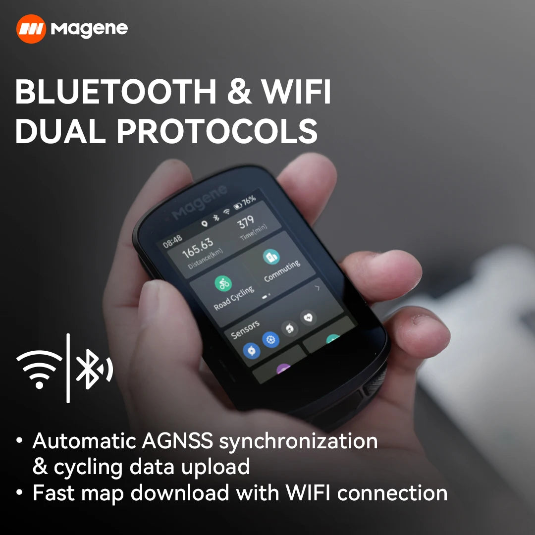 Magene C506 GPS Bike Computer Navigation WiFi Speedometer Color Touchscreen MTB Road Bicycle Odometer Cycling Training Notice