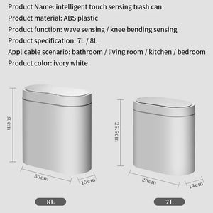 Smart Sensor Trash Can Electronic Automatic Household Bathroom Toilet Waterproof Narrow Seam Storage Bucket Smart Home Trash Bin