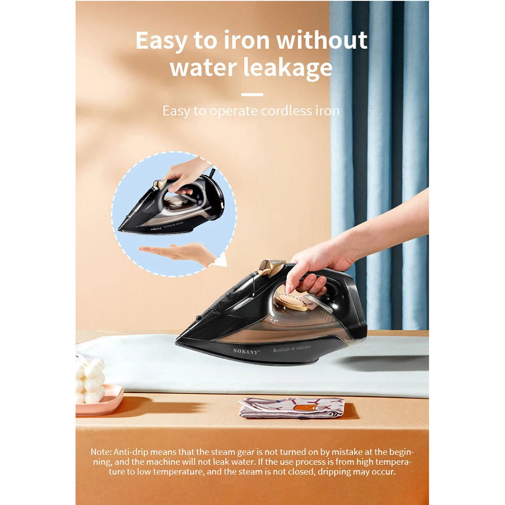 2600W High Power Handheld Steam Iron for Clothes Ironer Portable Wireless Travel Steam Ironing Machine Garment Steamer 핸디 스팀다리미 - Stereotech