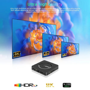 Smart TV Box Q10 Android 14 H313 Android Box Dual Wifi 2.4G&5G Google Assistant BT 4GB 32GB 64GB 128GB Media player Set Top Box