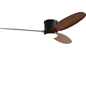 52inch Low Floor Ceiling Fan Light Black DC Remote Control Led Fan Llights Indoor Restaurant 110V 220V With Fan Chandelier