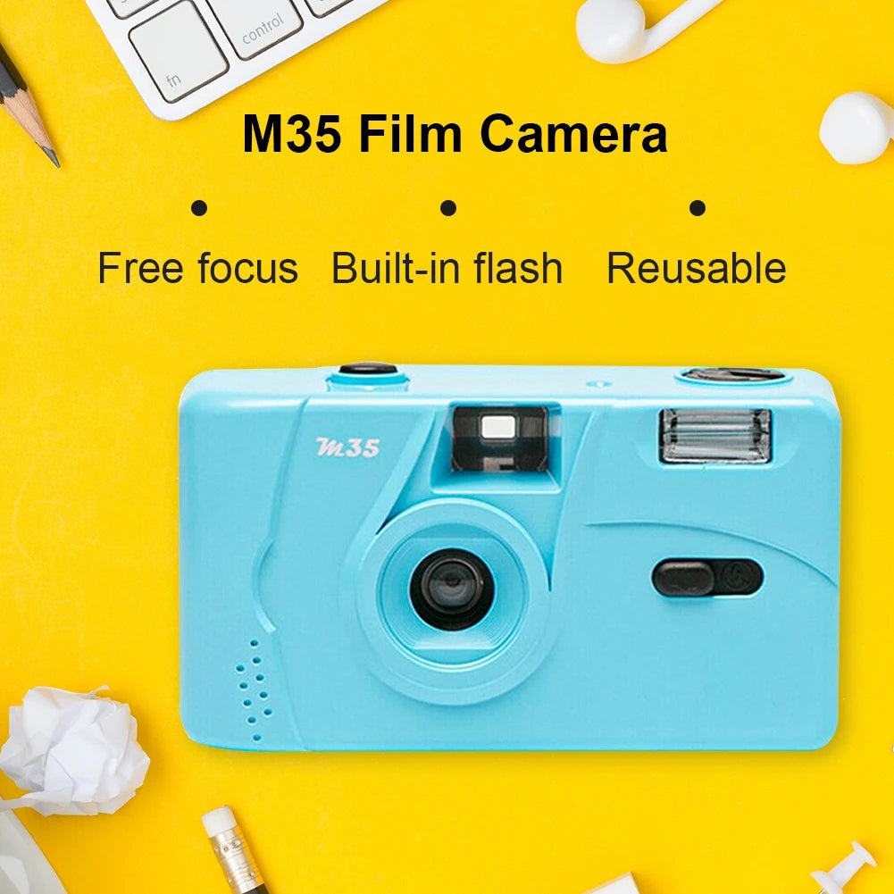 Kodak M35 Film Camera Non-Disposable Retro Film Machine Manual Replaceable Reusable Film Camera With Flash Function