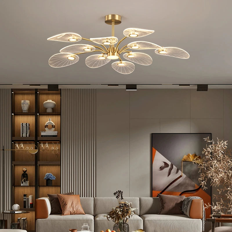 Designer Chandelier Modern Leaf LED Lighting Villa Deluxe Chandelier Interior Lighting Salon Office Hall The Ideal Pendant Lamp