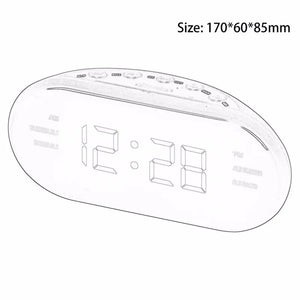 Car Electronic LED Clock Desktop Alarm Clock Digital Table Radio Time Supply Gift Home Snooze Function EU Plug AM/FM