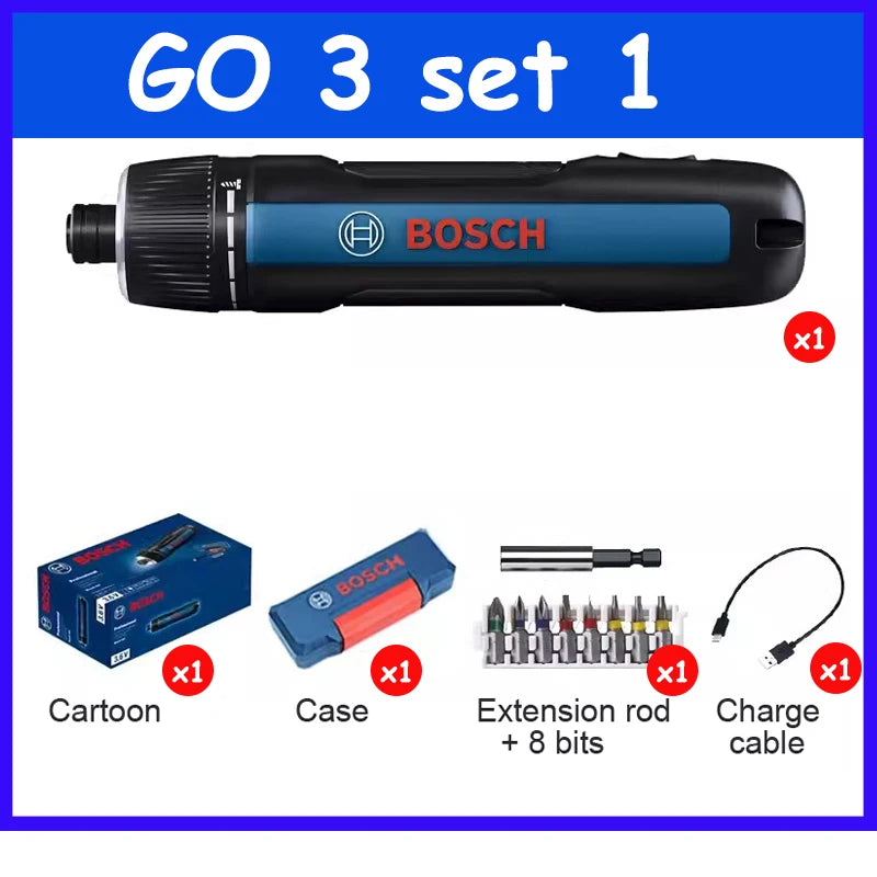 Global Brand BOSCH Go 3 Electric Screwdriver 3.6V 2Ah Cordless Mini Hand Drill Professional Woodwork Screw Driver PK BOSCH GO 2