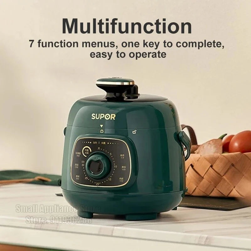 SUPOR Electric Pressure Cooker 1.8L Multifunctional Mini Rice Cooker 10min Fast Cooking Electric Cooker For Dormitory Office