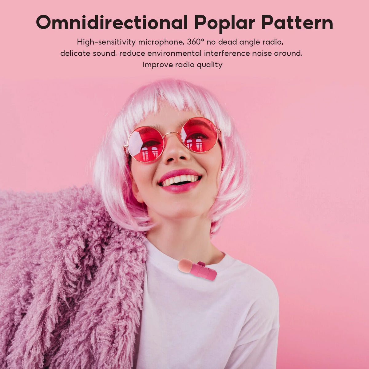 BOYA BY-V1-P Wireless Lavalier Lapel Microphone for iPhone Android Type-C Smartphone Youtube Video Recording Live Streaming Vlog