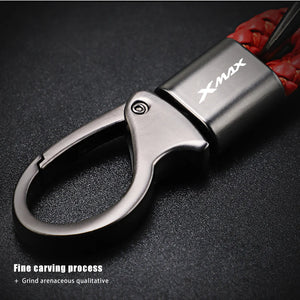 New For YAMAHA XMAX X-MAX 125 250 300 400 XMAX300 XMAX250 Accessories Custom LOGO Motorcycle Braided Rope Keyring Metal Keychain