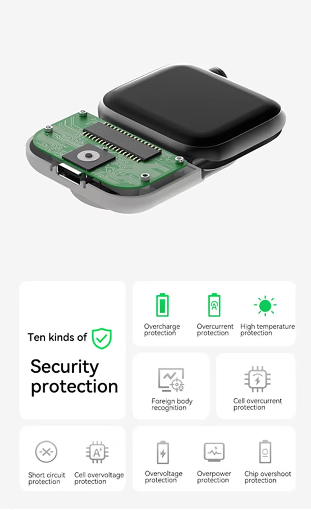 Portable Wireless Charger 1200mAh Power Bank Device For Apple Watch 8 7 6 5 4 SE Ultra for iWatch Fast Charging case