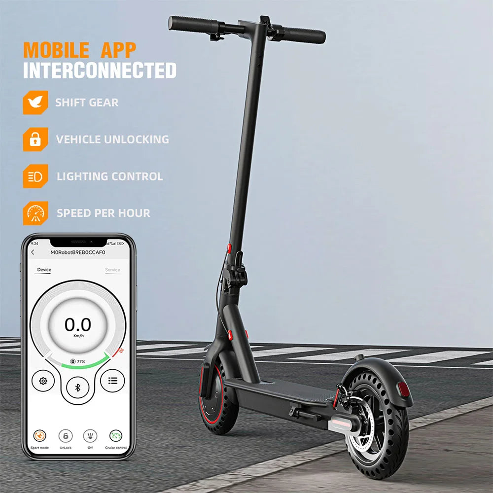 Electric Scooter for Adults Teens 350W,18MPH,Range 20Miles,8.5&#39;&#39; Explosion-proof Tires,Dual Brake System Foldable E-scooter