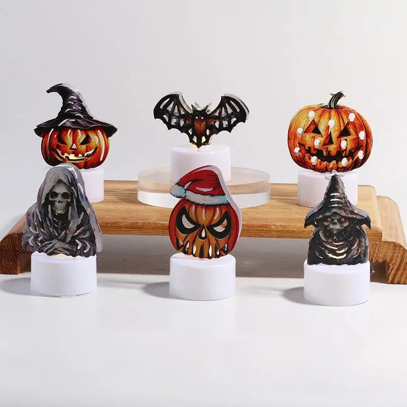 New Halloween Ghost Pumpkin Led Candle for Home Christmas Party Wedding Decoration  Electronic Battery-Power Tealight Candles