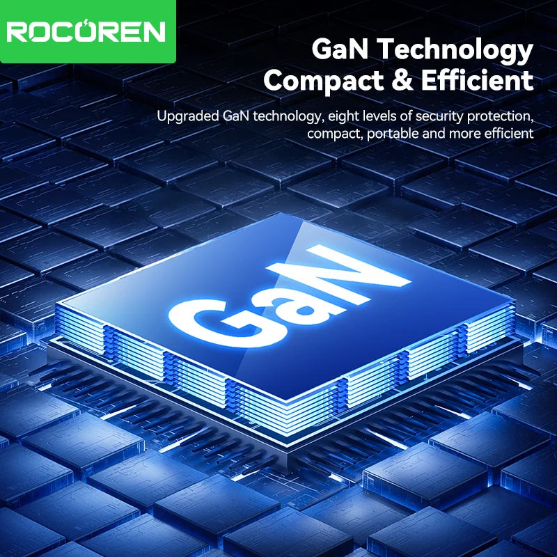 Rocoren 400W 10 Ports GaN Desktop Charger Fast Charging Power Station USB C Type C Quick Charging For iPhone16 15 Pro Samsung