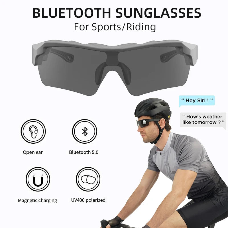 Smart Glasses Bluetooth 5.0 Earphones Riding Sport Glassess Wireless Headset Headphone UV400 Polarized Music Eyeglassess