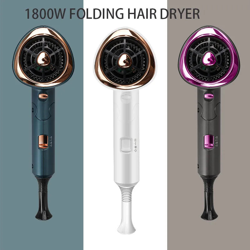 High-Speed Hair Dryers 1800w High-Power Professional Folding Hair Dryer Household Heating And Cooling Air Modeling Tools