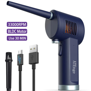 Upgraded Cordless Electric Compressed Air Duster-Blower & Vacuum 2-in-1, Replaces Canned Air Spray Cleaner for Computer Keyboard
