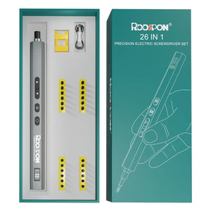 RDDSPON 62/26Pcs Professional Precision Electric Screwdriver Magnetic Set Adjustable Torque Rechargeable for Smart Home Repair