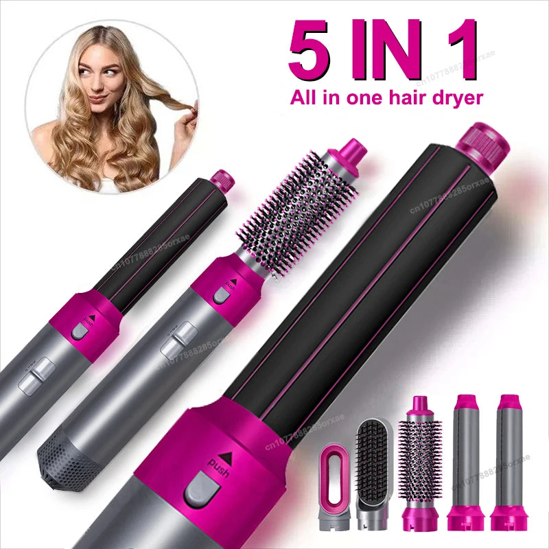 New 5 In 1 Hair Dryer Professional High-Speed Curling lron Hot Air Comb Set For Dyson Airwrap Straightener Styling Tool