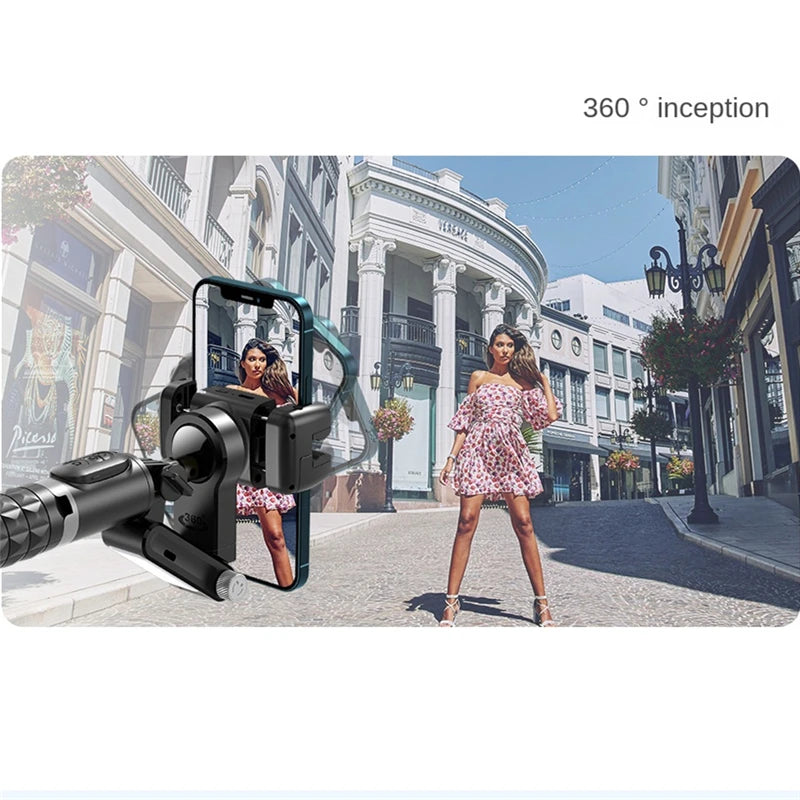 COOL DIER 360 Rotation Following Shooting Mode Gimbal Stabilizer Selfie Stick Tripod Handheld Gimbal For Smartphone Photography - Stereotech