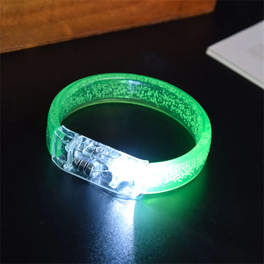 Night LED Battery Light-emitting Bracelet Entertainment Cheering Props Running Luminous Bracelet Bar Party Luminous Props