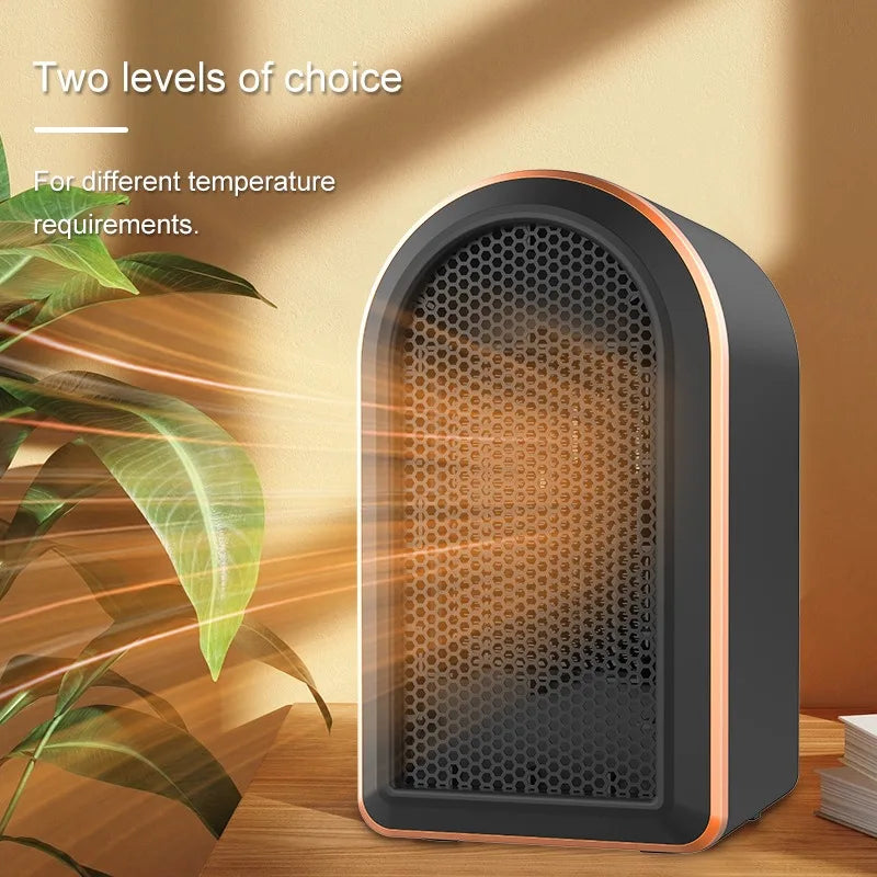 Electric Air Heater Hot Blower Portable Desktop Fan Stove Warm Mini Radiator Home Office Room Warmer for Winter Low Consumption