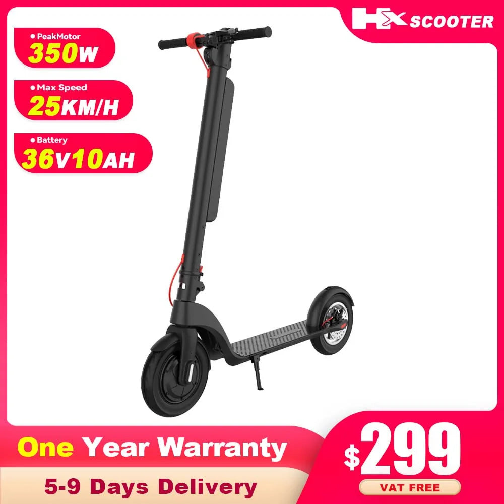 HX X8 10AH Electric Scooter 350W 25KM/H Foldable Electric Kick E Scooter 10 Inch Escooter For Adults