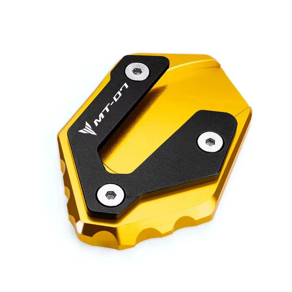 For yamaha MT07 MT-07 mt07 2014-2021 2022 2023 2024 motorcycle Side Stand Enlarge Kickstand Extension Plate Pad key chain ring