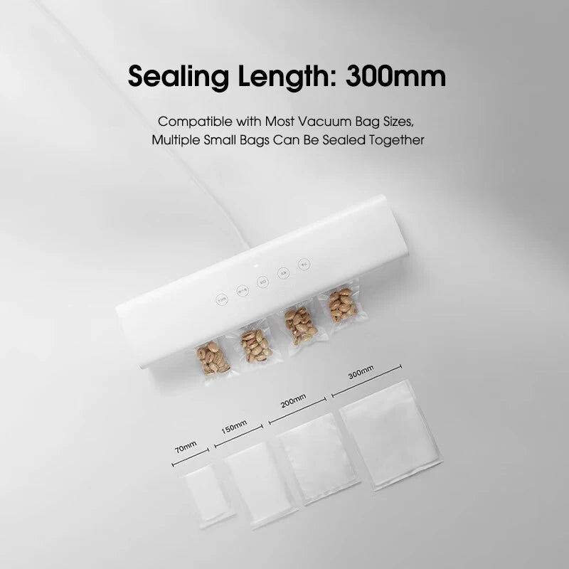 XIAOMI MIJIA Vacuum Sealers Machine 220V With Free 10pcs Vacuum Bags For Kitchen Household Food Vacuum Sealer Packaging Machine