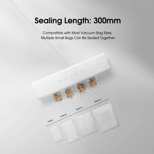 XIAOMI MIJIA Vacuum Sealers Machine 220V With Free 10pcs Vacuum Bags For Kitchen Household Food Vacuum Sealer Packaging Machine