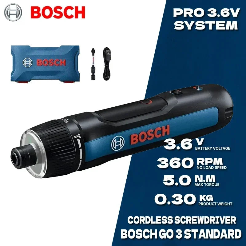 BOSCH GO 3 Cordless Screwdriver 3.6V Lithium-ion Battery Rechargeable Cordless Drill with Box Bosch go3 Professional Tool