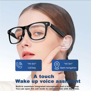 2024 New E13 Smart Glasses Blue Light Filtering Polarized Sunglass Lenses Audio Built-in Mic & Speakers Touch & Voice Assistant