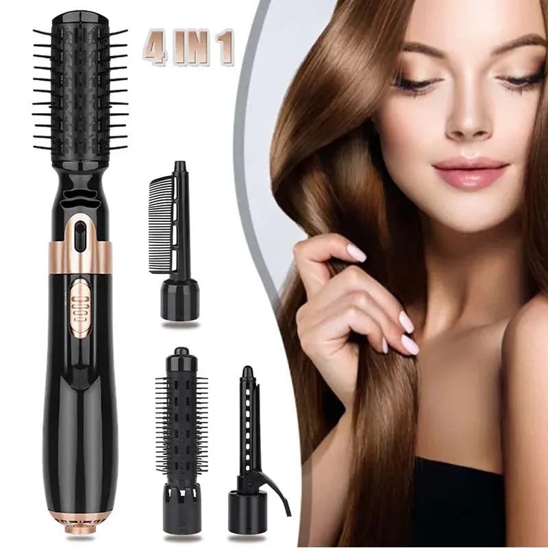 4 In 1 Electric Hair Dryer  Hot Air Comb Dryer Curling Iron Multifunctional Hot Air Comb Hair Straightener Brush Styler Hair