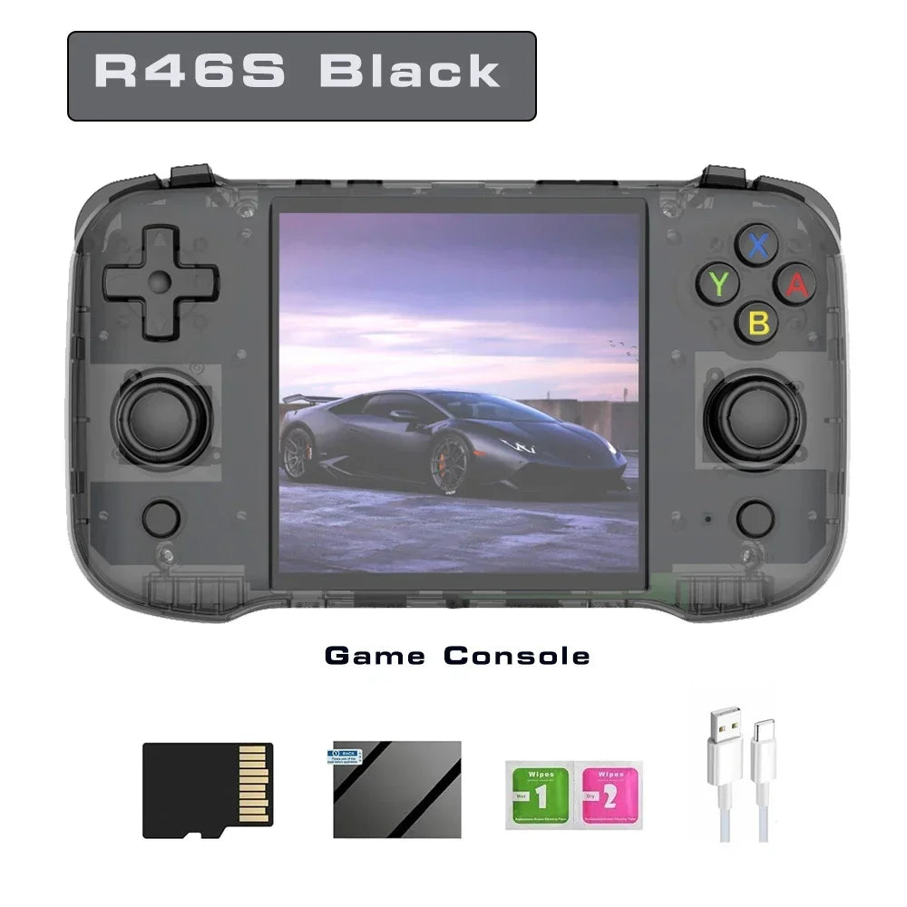 BOYHOM R46S Purple 720*720 4 Inch Ips Screen Built-in WIFI RK3566 Open-Source Retro Handheld Game Console Best Children&#39;s Gifts