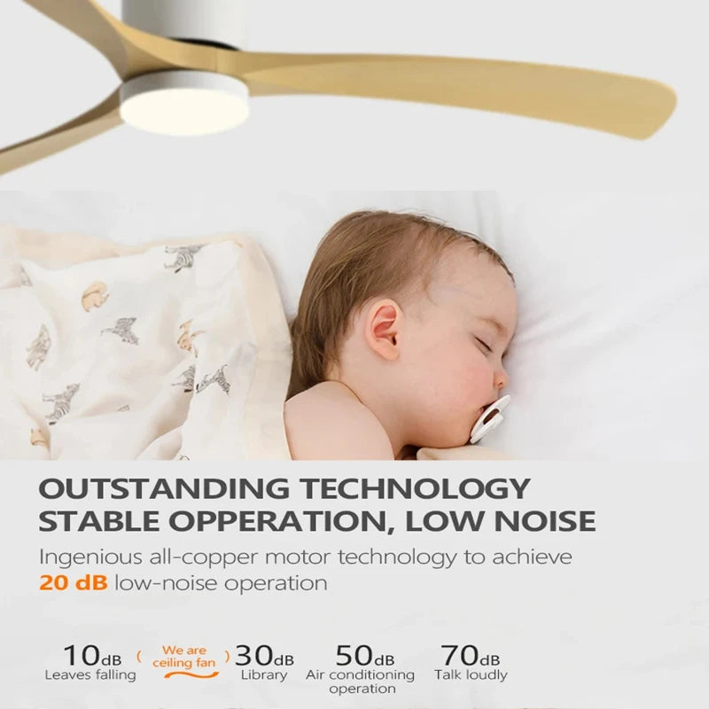 46Inch Low Floor Ceiling Fan Light Modern Black ABS Blade DC Remote Control Led Fan Lights Restaurant The bedroom 110V 220V - Stereotech