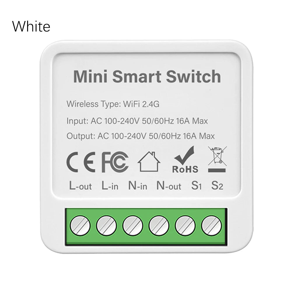 Tuya Smart Zigbee/WiFi Mini Switch 2-way Control Light Breaker With Energy Monitor SmartLife Remote Support Alexa Google