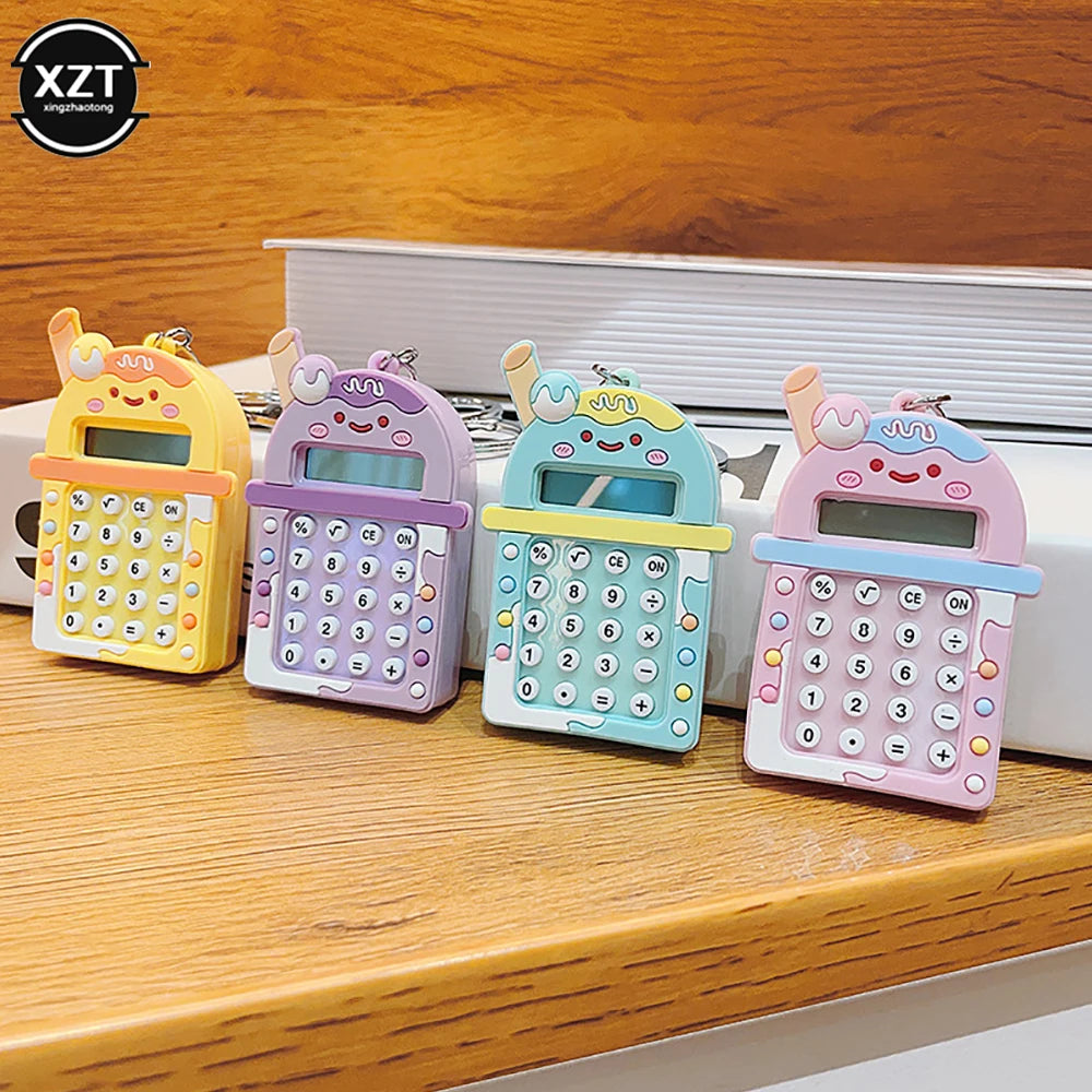 1PCS Kawaii Mini Calculator Maze Pocket Calculator Portable Key Ring 8 Digits Display Boy Girl Gift High Quality - Stereotech