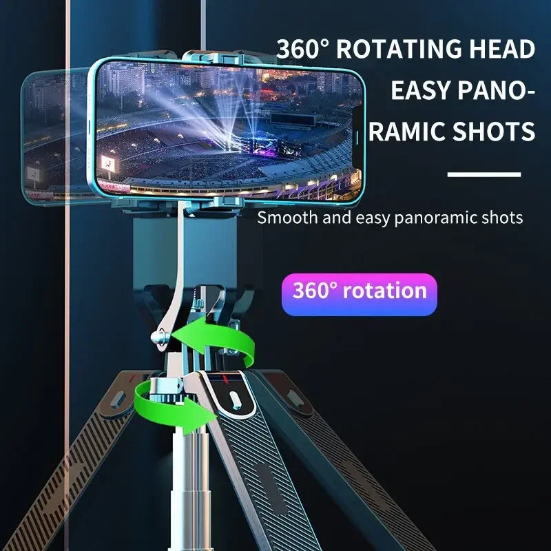 Xiaomi Selfie Stick Alloy Desktop 360° Gimbal Selfie Stand Pole Wireless Bluetooth for Live Streaming Photo and Video Stand - Stereotech