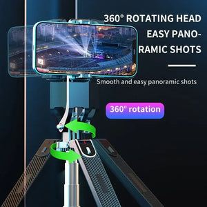 Xiaomi Selfie Stick Alloy Desktop 360° Gimbal Selfie Stand Pole Wireless Bluetooth for Live Streaming Photo and Video Stand - Stereotech