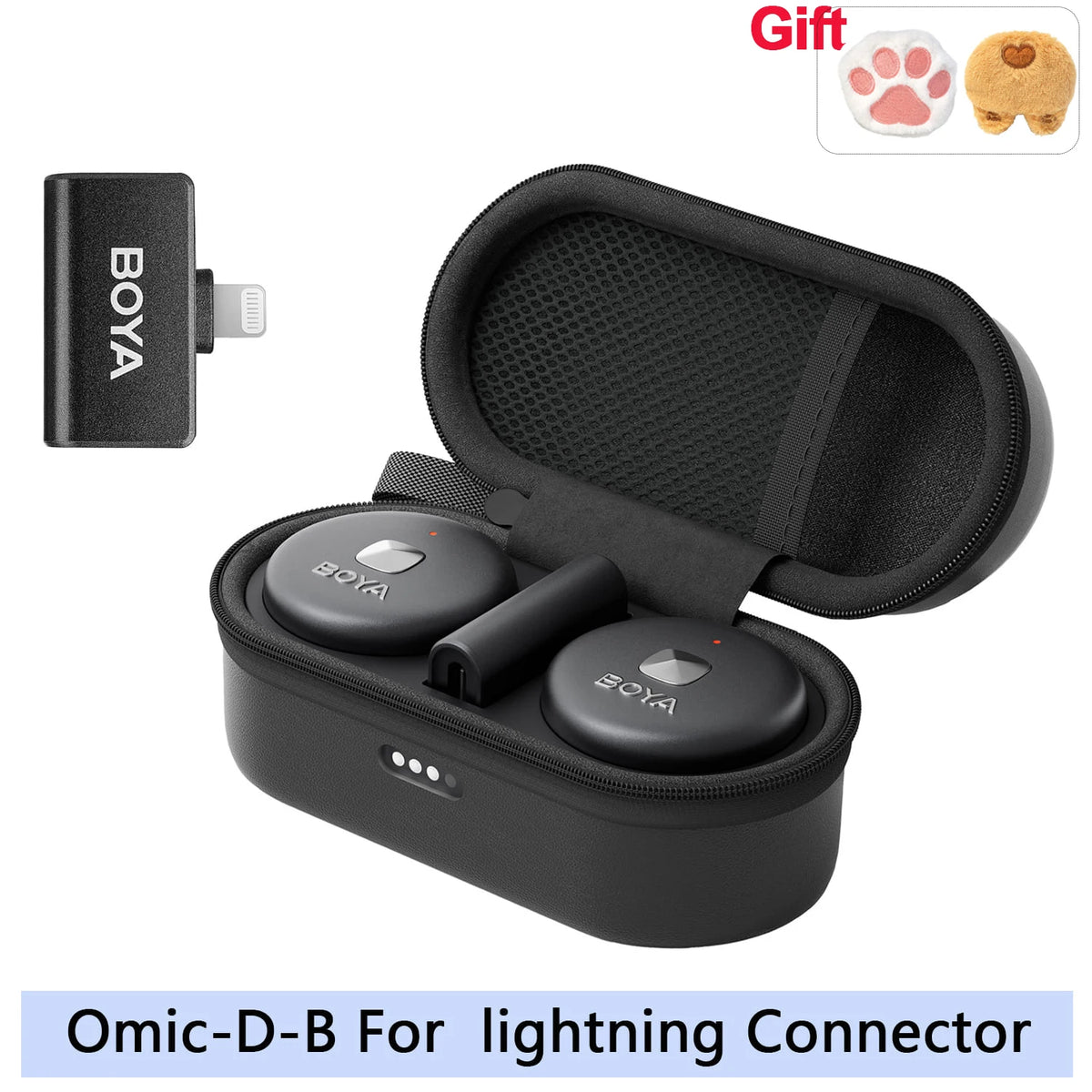 BOYA Omic D/U Wireless Lavalier Lapel Microphone for iPhone iPad Android Type-c Smartphone Youtube Live Recording Interview Vlog