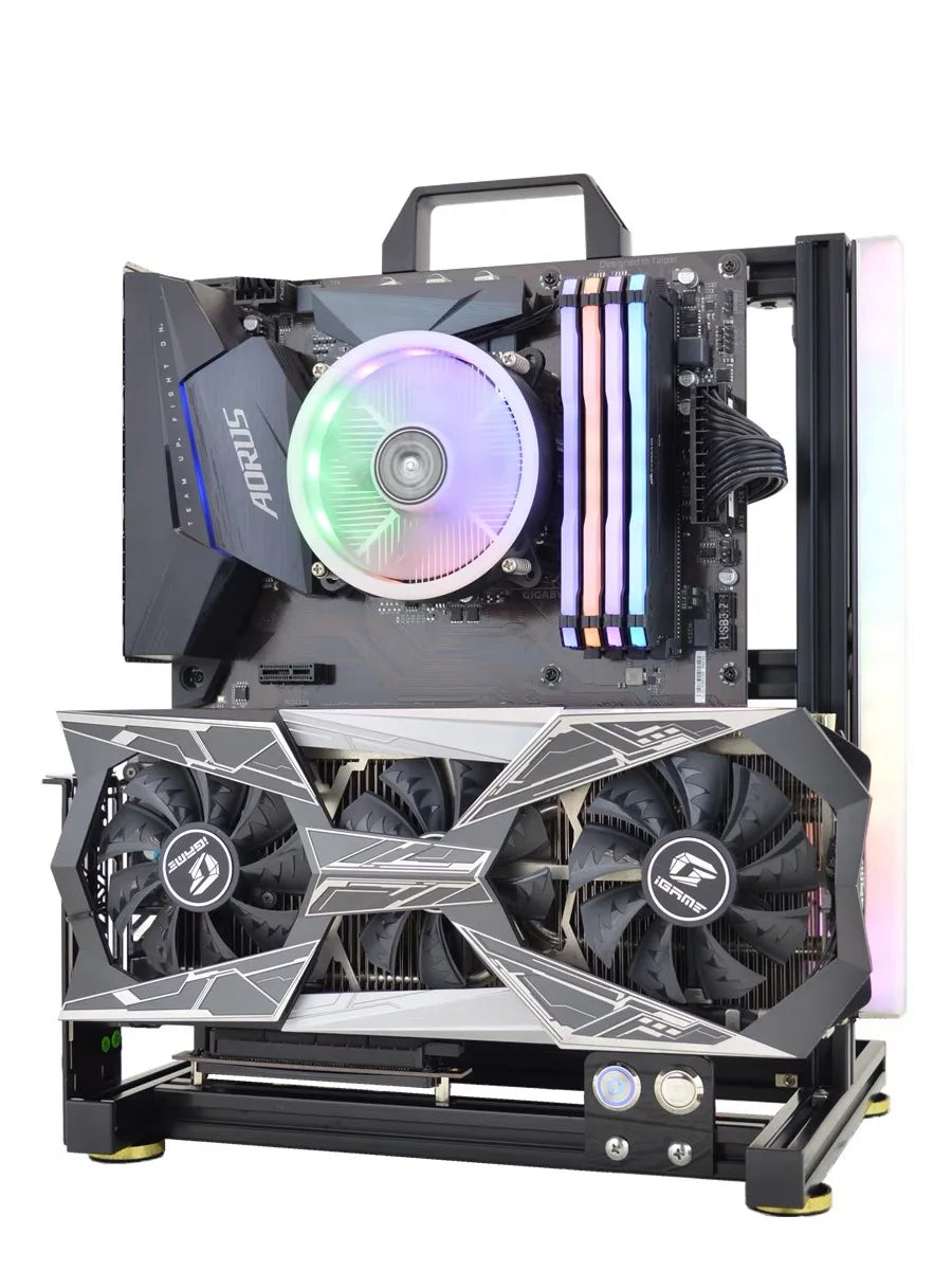 DIY Gamer Cabinet ATX MATX ITX Chassis,Open COmputer Case Frame Rack,MOD Water Cooling Desktop Gabinete Gaming - Stereotech