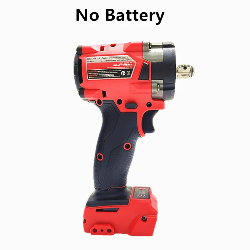 Compatible For Milwaukee 18V Battery Electric Cordless Wrench Brushless Screwdriver Impact Drill Power Tools Car Truck Repair