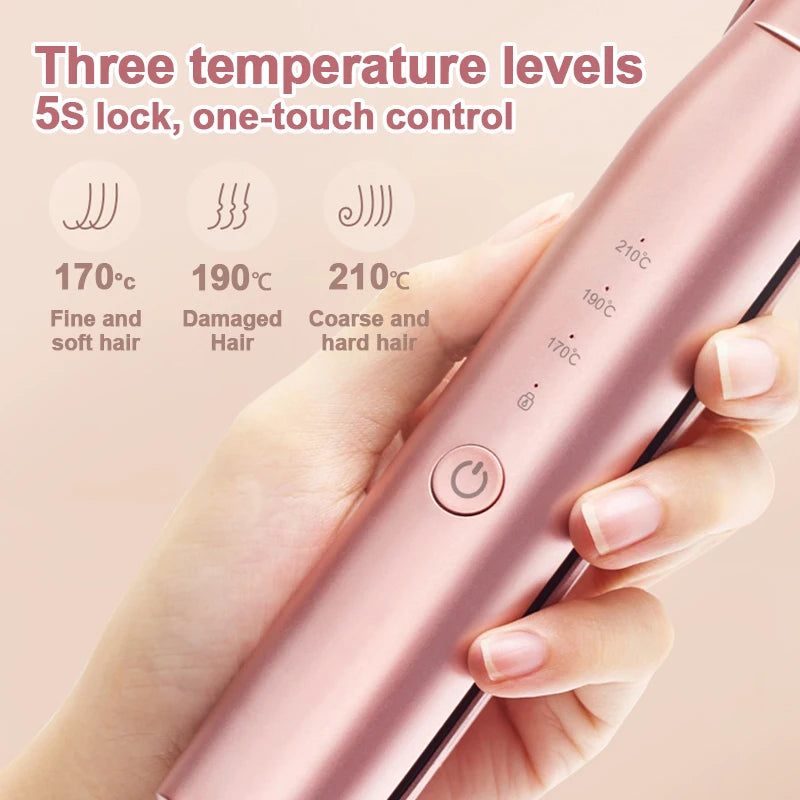 Showsee 2 In1 Hair Straightener Curler E2 Profession Ceramics Hairdressing Styling Tools Electric Curling Iron