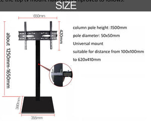 (1500mm high) Steel tilt back forth up down swivel full motion 10"-37" LED LCD TV Cart Flat Panel Plasma TV Trolley Floor Stand