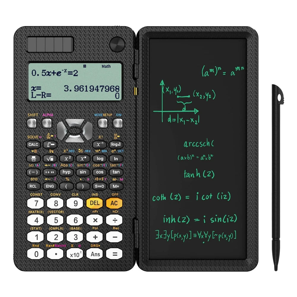 Solar Scientific Calculator with LCD Notepad 417 Functions Professional Portable Foldable Calculator for Students Upgraded 991ES - Stereotech