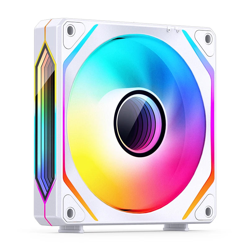 Jonsbo ZL-120W Case Fan ARGB 120mm CPU Cooling Fan 4PIN PWM Temperature Control ZL-120BR Forward/Reverse Computer Case Fans