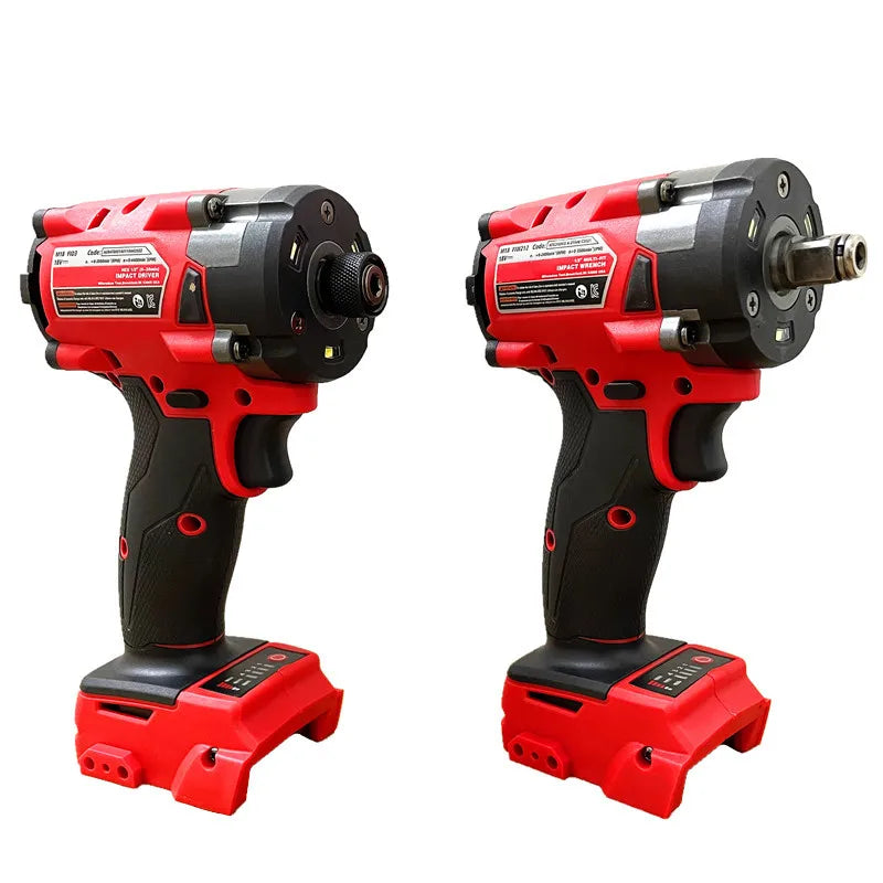 Compatible For Milwaukee 18V Battery Electric Cordless Wrench Brushless Screwdriver Impact Drill Power Tools Car Truck Repair