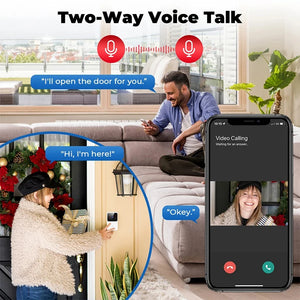 Tuya WiFi Video Doorbell Wireless HD Camera PIR Motion Detection IR Alarm Security Smart Home Door Bell WiFi Intercom for Home - Stereotech