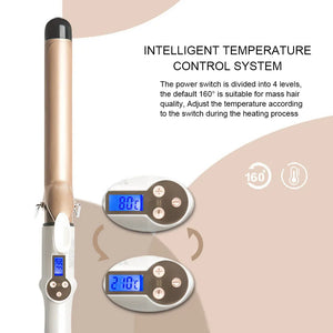 Real Electric Professional Ceramic Hair Curler Lcd Curling Iron Roller Curls Wand Waver Fashion Styling Tools