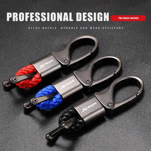 New For YAMAHA XMAX X-MAX 125 250 300 400 XMAX300 XMAX250 Accessories Custom LOGO Motorcycle Braided Rope Keyring Metal Keychain