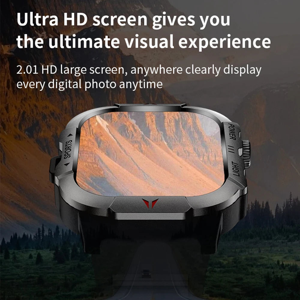 2024 New Outdoor Military GPS Truck Smart Watch Men AMOLED HD Screen Heart Rate IP68 Waterproof Sports Smartwatch For AndroidIOS